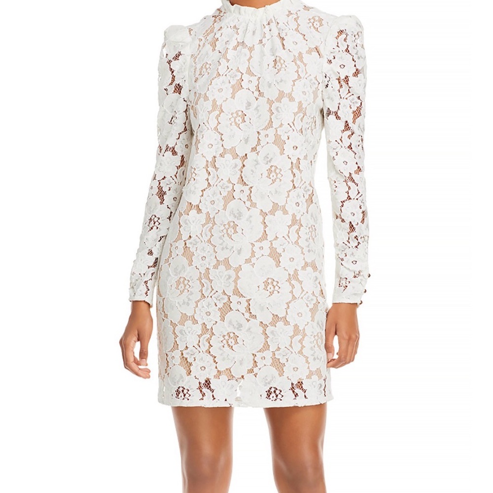 Wayf Emma Puff Sleeve Lace Dress